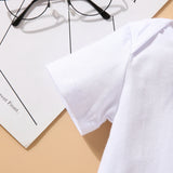 MQTIME  -  2Piece Summer Baby Boy Outfit Set Korean Cartoon Cute Print Short Sleeve Newborn Jumpsuit Bodysuit+Shorts Toddler Clothes BC1766