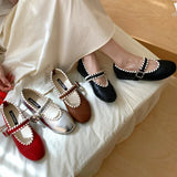 MQTIME  -  New Retro Women's Mary Jane Shoes Fashion Round Head Casual Shoes for Woman Sweet Lolita Flat Shoe Designer Shoes Zapatos Mujer