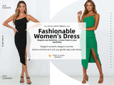 MQTIME  -  Summer New Fashion Small Fresh Shoulder Neck Lace-up Distinctive Backless Long Dress for Women Elegant Gown