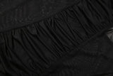 MQTIME  -  Ruched Patchwork See Through Mesh A-line Maxi Dress Women Sexy Halter Backless Bodycon Night Clubwear Party Long Robe Beachwear