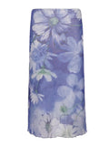 MQTIME  -  French Temperament Flower Print Gauze Patchwork Slim Mid-length Women's Skirts