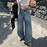 MQTIME  -  Versatile Loose Fashionable Women's Spring 2025 New Wide Leg Casual Jeans
