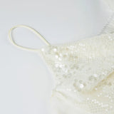 MQTIME  -  Sequins Ruffles Camisole Mini Dress Women Sexy Swinging Collar Spaghetti Straps Clubwear Birthday Party Dresses Y2K Streetwear