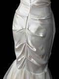 MQTIME  -  White Evening Dress Sleeveless Slim Fishtail Satin Strapless Sweetheart Neckline Celebrity Bridal Banquet Gown