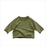 MQTIME  -  Autumn New Children Long Sleeve T Shirts Cotton Boys Casual Tee Solid Kids Girls Soft Bottoming Tops Baby Clothes