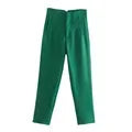 MQTIME  - 2024 New Chic Fashion Woman Pants Office Wear Pants for Women Vintage High Waist Zipper Fly Female Ankle Trousers Mujer Gothic