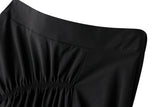 MQTIME  -  Elegant Pleated Long Skirts For Women Casual High Waist Asymmetrical Flared Skirts Solid Color Spring Summer Female Slim Skirts