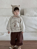  MQTIME  -  Winter New Children Long Sleeve Fleece Sweatshirt Boys Girls Cartoon Pullover Baby Plus Velvet Thick Warm Tops Kids Clothes
