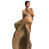 MQTIME  -  3 Meters Maternity Photography Pearl Tulle Wrap Scarf See Through Tulle Pearls Bundles For Pregnancy Photoshoot