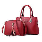 MQTIME  -  2pc/set Women Fashion Casual Totes Luxury Handbags Designer Shoulder Bags for Women Crossbody Composite Bag Bolsos