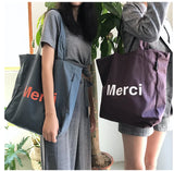 MQTIME  -  Large Capaci Canvas oulder Bag Women's Tote Handbag Eco-friendly op Bag Artistic Sle Casual Soft Bapa