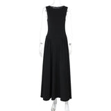 MQTIME  -  Pleated Sleeveless Elegant Midi Long Dress Elegant 2025 Summer Dress Nightclub Sexy Party A-line Dresses Vestidos