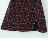 MQTIME  -  Summer new French square neck bubble sleeve short sleeved floral slim fit women's dress short skirt