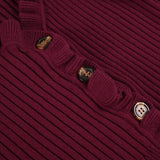 MQTIME  -  Autumn and Winter Textured Ruffle Collar Button Up Cardigan Top European and American Retro Style  Fit Cropped T-shirt for Women