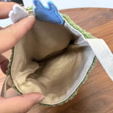 MQTIME  -  Creative Green Plush Bag Embroidered Lamb Wool Daily Storage Bag Embroidered Shoulder Handbag