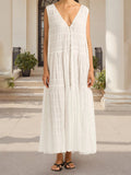 MQTIME  -  Elegant Maxi Dress for Women Stylish Floral Print Ruffle Sleeveless Flowy Boho Dress Perfect for Summer Beach Party or Date