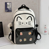 MQTIME  -  Adorable  Bapa for Middle School Girls High Aesthetic Durable Nylon Waterproof Large Capaci School Bag Cartoon Design