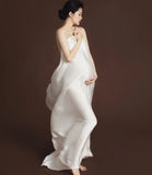 MQTIME  -  3 Meters Maternity Photography Pearl Tulle Wrap Scarf See Through Tulle Pearls Bundles For Pregnancy Photoshoot