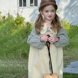 MQTIME  -  Girls' Classic Gingham Blouse and Strappy Suspender Skirt Set Baby's Toddler Kid Children Vintage Plaid Lace Lapel Collar Shirt