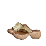 MQTIME  -  Platform Cross Strappy Slippers Wood Hole Comfotable Fashion Summer Round Toe Daily Outside Shoes For Women Height Increasing