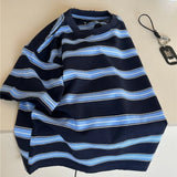 MQTIME  -  Summer New Children Loose Striped T Shirts Cotton Boys Girls Bottoming Shirts Toddler Long Sleeve Casual Tops Kids Clothes