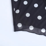 MQTIME  -  Polka Dot Print Medium and Long Dress Cute Girl Style Skirt Woman