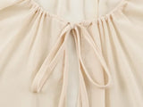 MQTIME  -  Chiffon Ruffle Kimono Cardigan Women Tie Neck Loose Sheer Cover Up Flare Layered Sleeve Shawl Lady Beach Sun Protection Top