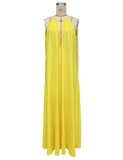 MQTIME  -  Summer Maxi Dress for Women Casual Sexy Deep V-Neck Halter Neck Sundress Sleeveless A-Line Draped Long Dresses Female