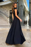 MQTIME  -  Summer Women Party Dress High Waist Cross V-neck Bowknot Strap X-long Evening Dress Female Side Split Elegant Lady Maxi Dresses