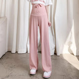 Mqtime Plus Size Maternity Pant Summer Maternity Ice Silk Pant Summer Maternity Wear Wide-leg Pant Thin Outer Wear Loose Pleated Pant