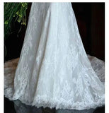 MQTIME  -  Beautiful White Wedding Dresses Floor Length Long Sleeves Backless Bridal Gowns Lace Appliques Vestidos De Novia Customized