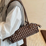 MQTIME  -  Retro Polka Dot Bag Fashionable Large-capacity Adjustable Commuter Casual Shoulder Bag