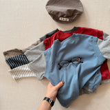 MQTIME  -  Spring New Children Long Sleeve T Shirts Fashion Girls False Two Piece T Shirts Kids Casual Tops Baby Boy Cotton Tees