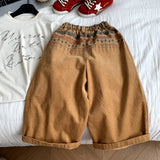 MQTIME  -  Boys Pants Autumn and Winter New Children's Wear Korean Style Boys and Girls Casual Retro Design Printed Corduroy Pants