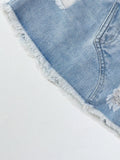 MQTIME  -  Girls Casual Style Sleeveless Top with Distressed Denim Skirt Set - Trendy Outfit for Kids
