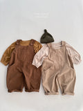  MQTIME  -  Autumn New Children Loose Overalls Solid Boys Vintage Jumpsuit Girls Strap Trousers Baby Casual Overalls Kids Clothes