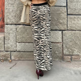  MQTIME  -  Spring and Summer Women's Clothing High Waist Hip Wrap One-step Skirt Zebra Print Split Skirt