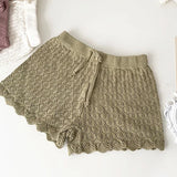 MQTIME  -  Autumn Spring 0-4Yrs Kids Knitting Solid Color Shorts Children Pants Baby Girl Knitting Short Skirt