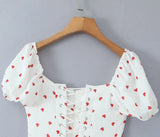 MQTIME  -  Summer New French Sweet Style Strappy Cinched Waist Slimming Tiered Bubble Sleeve Dress