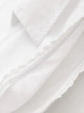 MQTIME  -  White Embroidery Straight Fashion Short Dress 2025 New Hollow Out Lace-ups Sleeveless Women Dress Streetwear Female Clothing