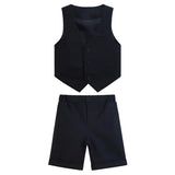 MQTIME  -  Children Boy Summer Cool Green Suit Kids Boys Vest Shirt Shorts Bowtie Ceremony Costume Formal Boys Breathable Slim Wedding Suit