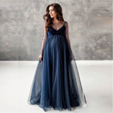 MQTIME  -  Sexy Maternity Dresses Photoshoot Long Sleeve Pregnancy Maxi Gown Pregnant Women Dress Photography Props Loose Clothing