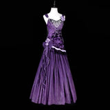 MQTIME  -  Mysterious Nocturne Velvet Elegant Mermaid Dress Elegant Gown Strap Dress Lolita Purple Evening Party Long Dresses