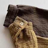 MQTIME  -  Kids Cardigan Coat Cotton Long Sleeve Solid Color Shirt Korean Japan Style Spring Autumn Baby Girls Boys Casual Loose Shirt