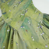 MQTIME  -  Temperament V Neck Spaghetti Strap Sleeveless Low Waist Vintage Vacation Long Women's Dress