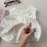 MQTIME  -  Summer New Girls Sleeveless Shirts Baby Girl Thin Cotton Lace Vest Children Loose Casual Tops Infant Blouse Kids Clothes