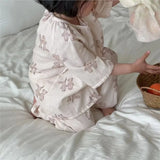 MQTIME  -  Baby Girl Boy Bamboo Cotton Pajamas Set Cartoon Infant Toddler Child Sleepwear Baby Home Suit Breathable  Baby Clothes 1-10Y