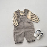  MQTIME  -  Autumn New Children Long Sleeve T Shirts Cotton Boys Girls Casual Striped Sweatshirt Baby Vintage Pullover Tops Kids Clothes