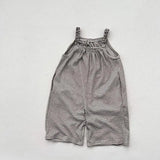  MQTIME  -  Autumn New Children Casual Overalls Cotton Boys Sling Trousers Fashion Kids Jumpsuit Baby Girls Striped Wide Leg Pants