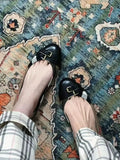 MQTIME  -  New Korean Style Women Ballet Flat Shoes Fashion Casual Double Buckle Comfort Low Heel Rubber Sole Daily Party Ladies Footwear